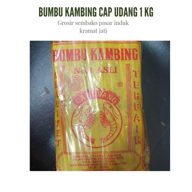 

Bumbu Kambing Cap Udang Kiloan