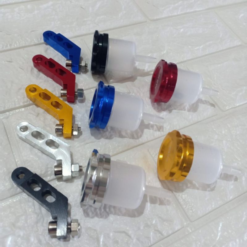 BOTOL MINYAK REM PLASTIK CNC TABUNG MINYAK REM UNIVERSAL MOTOR BEAT SCOOPY VARIO MIO NMAX NINJA FU D