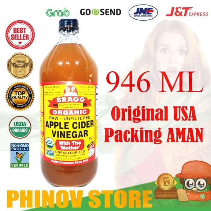 

TO.P - 22.46I - BRAGG APPLE CIDER VINEGAR 946ML / CUKA APEL 946 ML - TOKO - TOPI - SAYA.