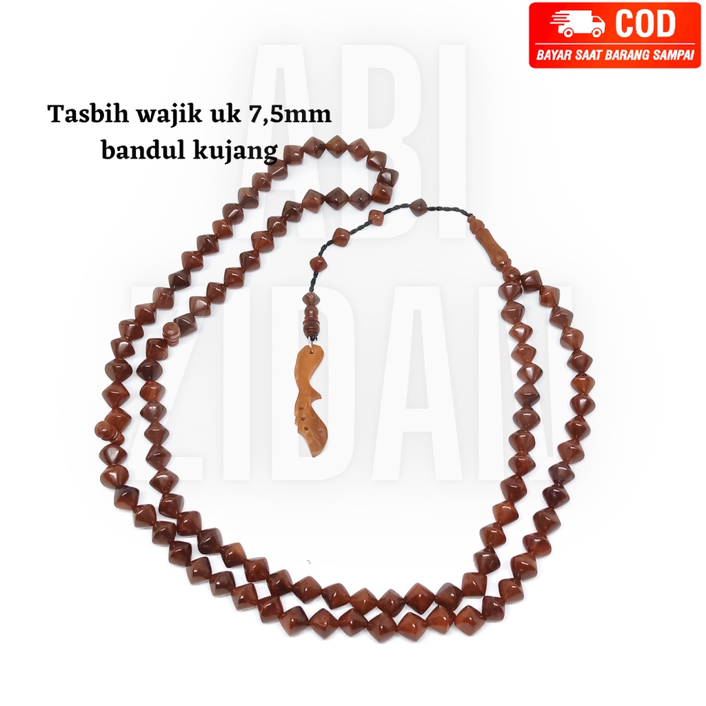 tasbih kokkah kaokah kaukah koka kaoka asli original model wajik bandul kujang uk 7,5 mm