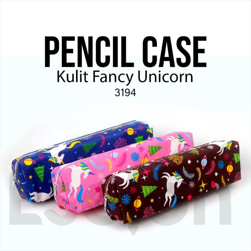 

Tempat pensil kulit fancy unicorn/Kotak pensil Unicorn