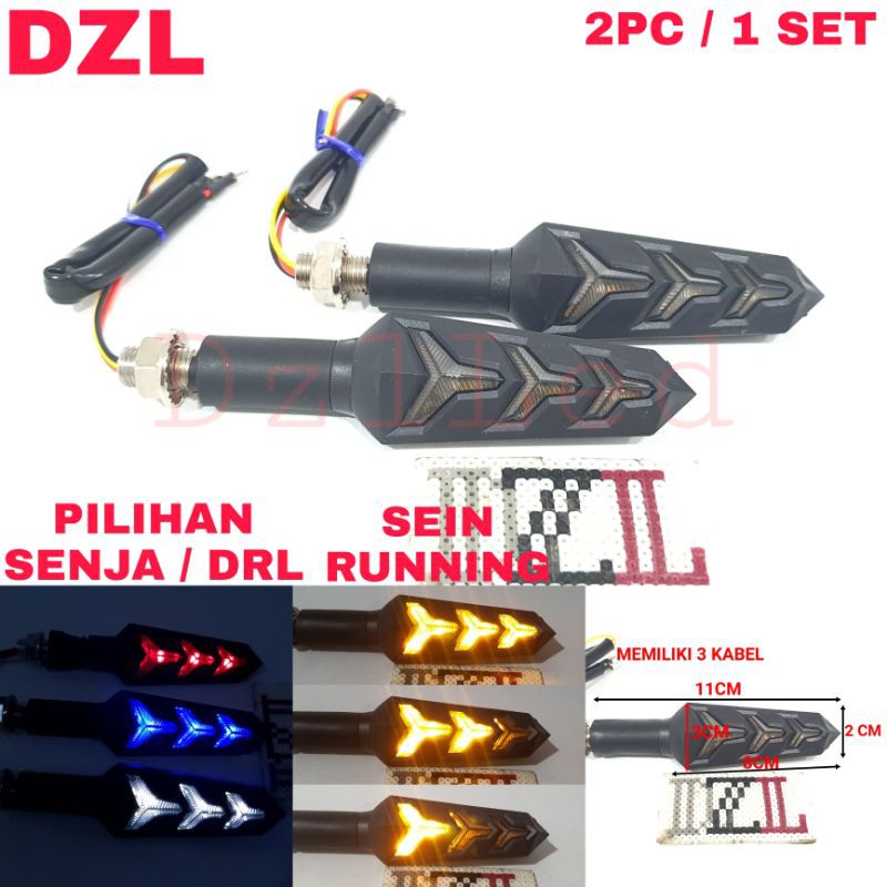 Jual Lampu Led Sein Drl Panah Warna Running Waterproof Shopee Indonesia