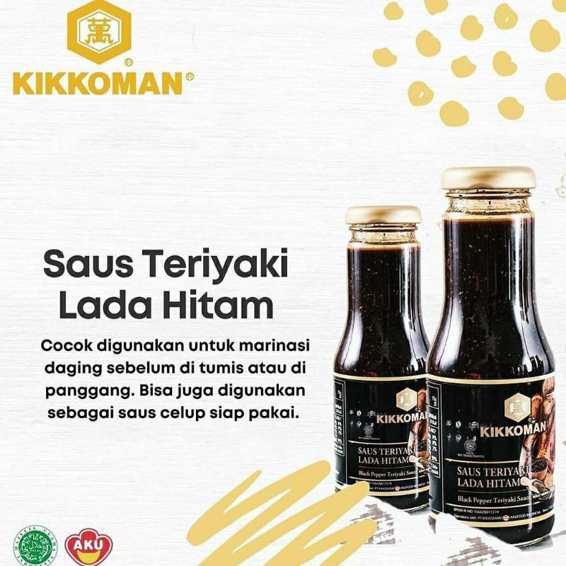 

saos kikkoman teriyaki lada hitam