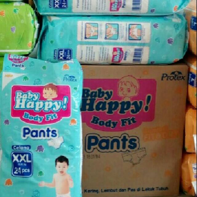 Baru BabyHappy XXL 24 pempers sekali pakai popok bayi berkualitas bagus nyaman baby happy