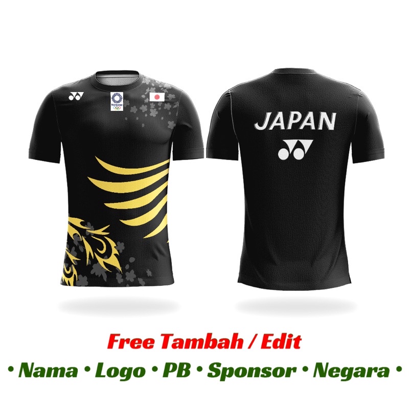 Jersey Bulutangkis Badminton Custom | Baju Kaos Bulutangkis Badminton Custom | Dryfit Full Prinung S
