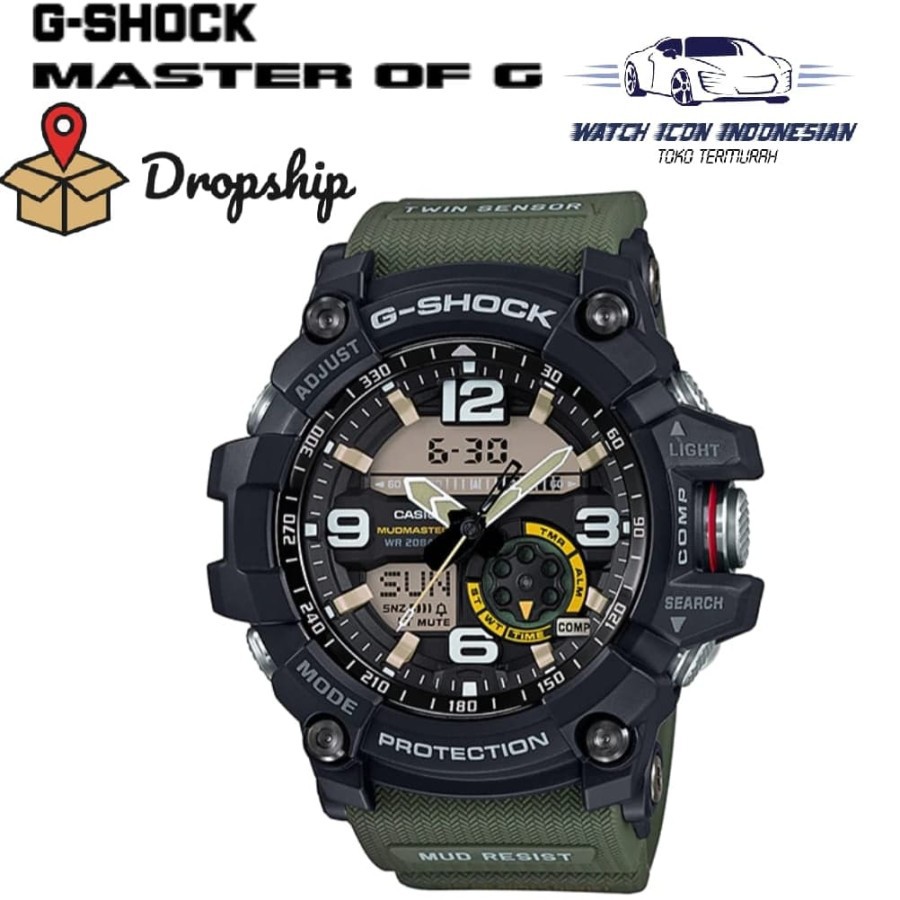 Cash Back JAM TANGAN PRIA MERK GSHOCK TYPE : GG1000 BATERAI HIJAU Garansi 1th