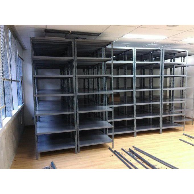 Pabrik Lemari Rak Besi Siku Lubang, Rak Serba Guna, Dokument Outlet.Tere