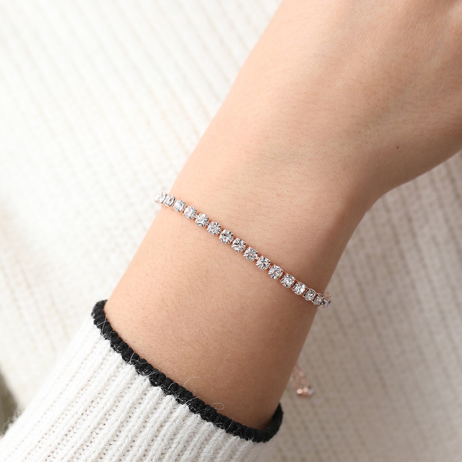 Pandora Gelang 925 Silver Cubic Zirconia Diamond Adjustable Untuk Wanita