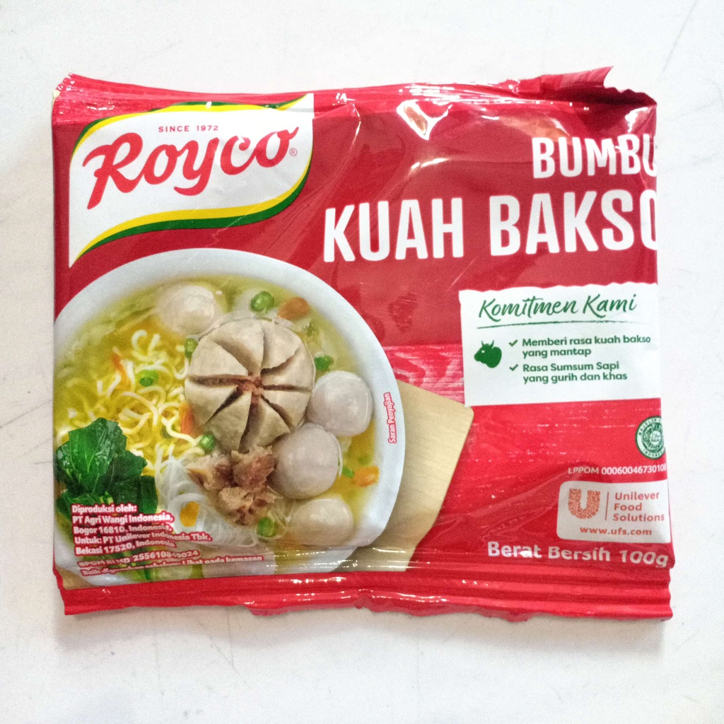 Royco Bumbu Kuah Bakso Baso Rasa Sumsum Sum Sum Sapi Makanan Instan Instant 100gr 100 gr gram g 100g