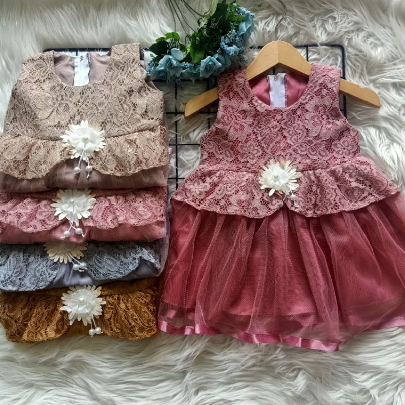 Dress Pesta Anak Perempuan / Gaun pesta / Gaun Bayi 6-12 Bulan / Gaun Cantik Anak Perempuan / Gaun N