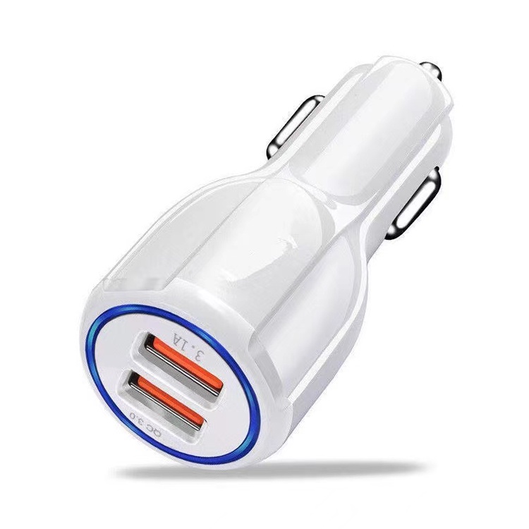 Car Charger Colokan Charger Mobil 2 Ports 3.1A 12V-24V Output