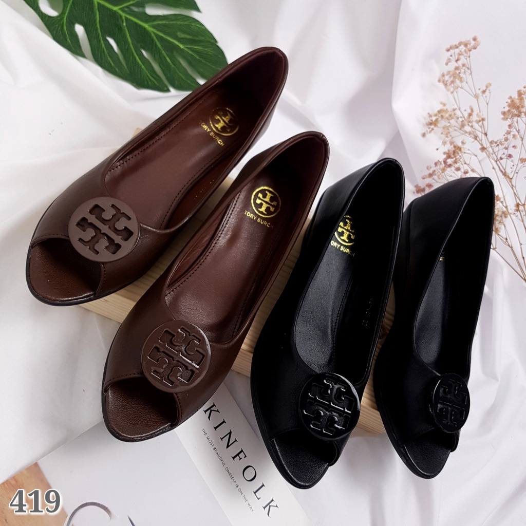 Sepatu Wanita Model OpenToe Wedges TB 419/ Sepatu Flat Shoes Wanita Import/ Sepatu Cewek Import