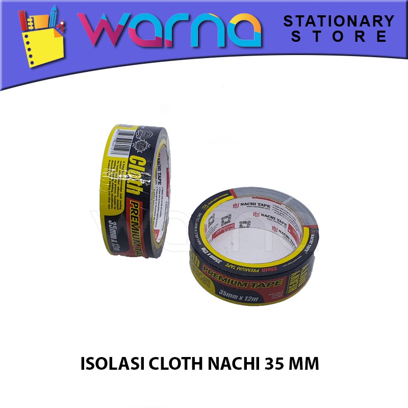 

LAKBAN KAIN HITAM ISOLASI CLOTH TAPE NACHI 35 MM