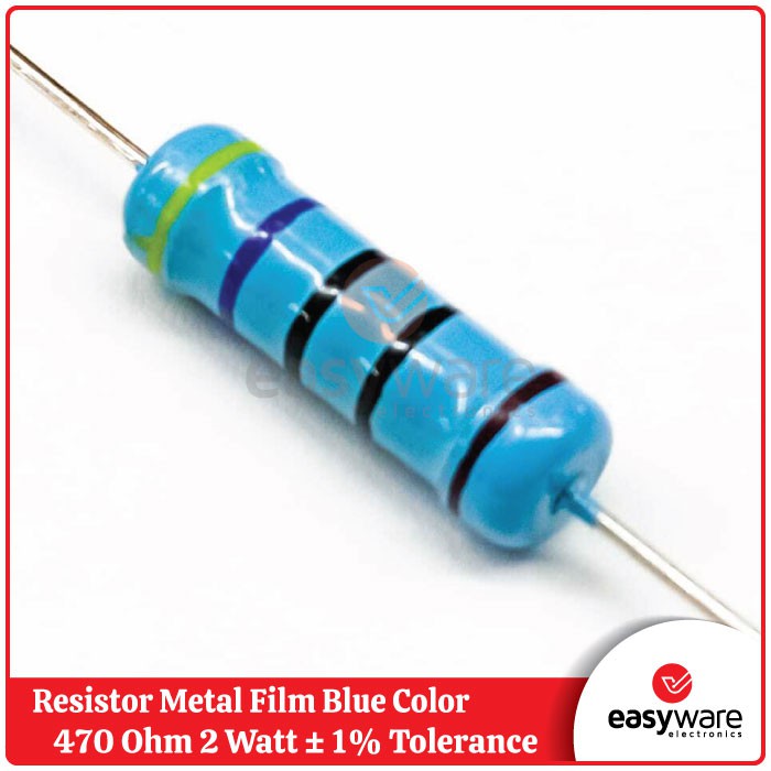 RESISTOR 470 OHM 2 WATT RESISTOR 470R 2W METAL FILM KUALITAS BAGUS