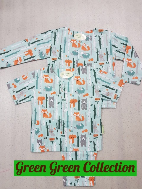 Piyama katun anak full print (1-10th)