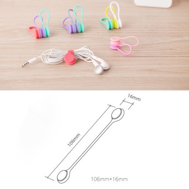 3pcs Multifunction Magnet Earphone Cord Winder Cute Cable Holder Organizer Clips