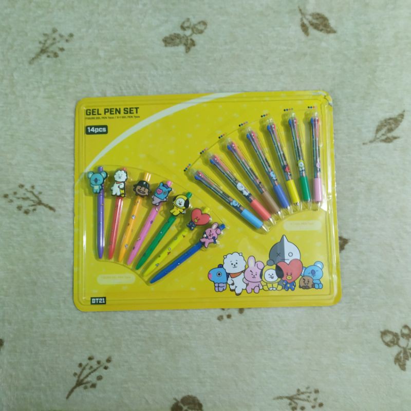 

BT21 FIGURE GEL PEN + 3+1 COLOR GEL PEN