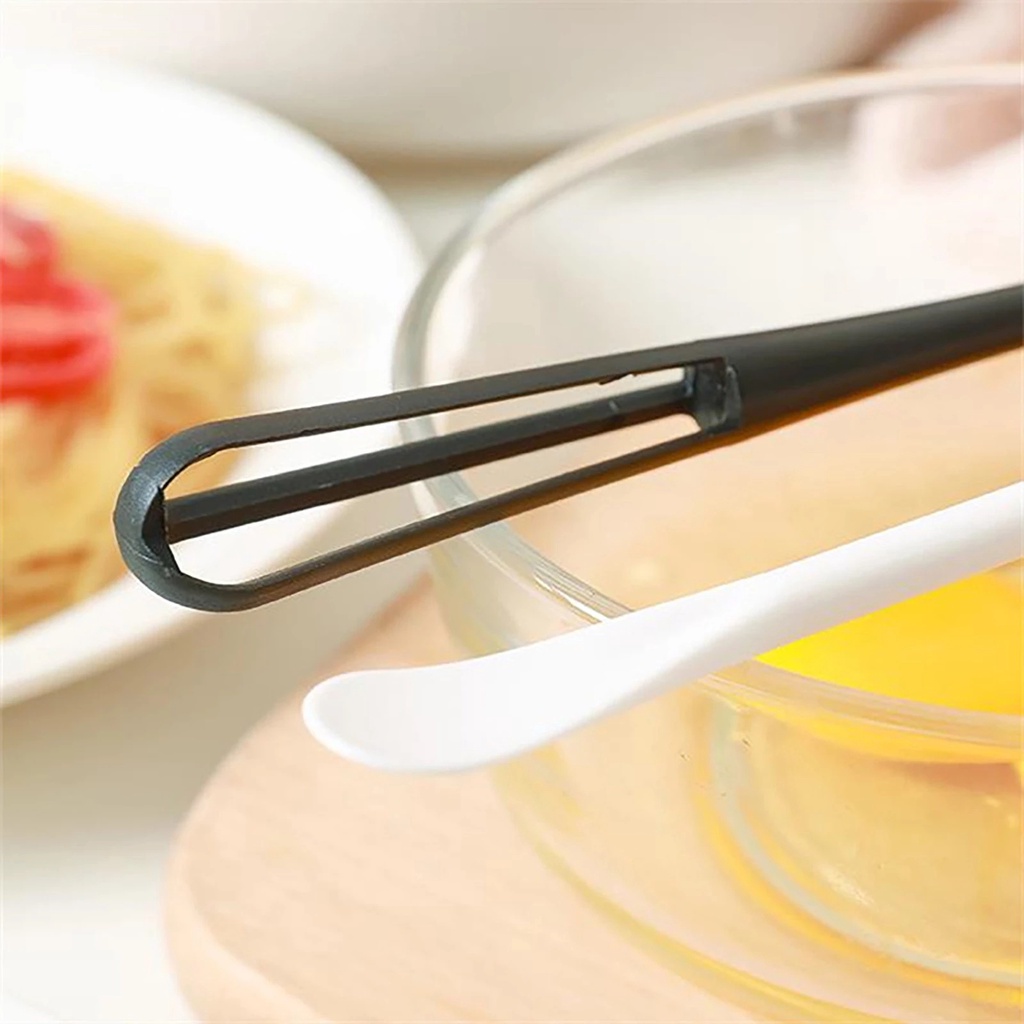 Double Head Long Strip Double Head Mini Whisk With Small Spoon