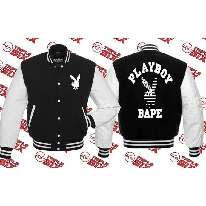Jaket Varsity Bathing Ape Playboy .Deevagrosir.Olshop