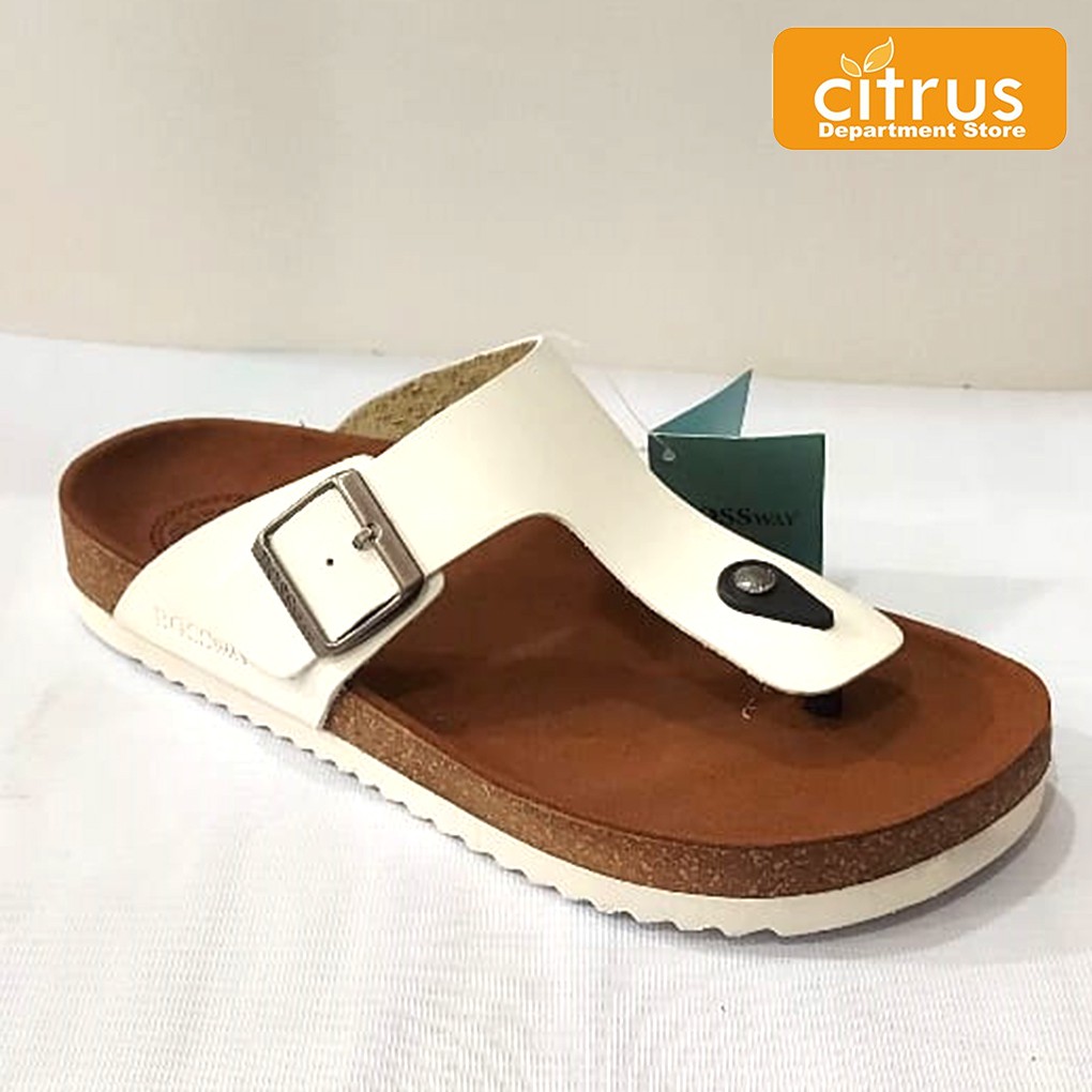 Bossway Danillo Sandal Jepit Pria Warna Putih
