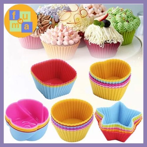 Muffin Cupcake Baking Molds Silicone Cake Mold Cake Decorating Tools / Cetakan Kue Cupcake Silikon Baking Jelly Muffin Cake