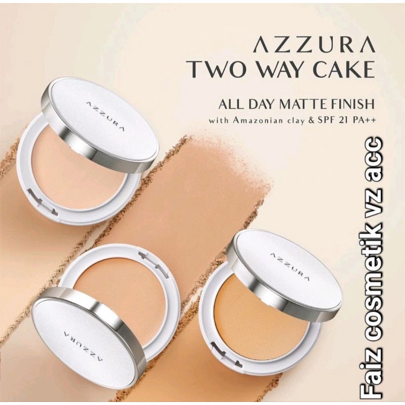 AZZURA TWO WAY CAKE SPF 21PA+++(Bedak padat plus foundation)lg promo besar harganya