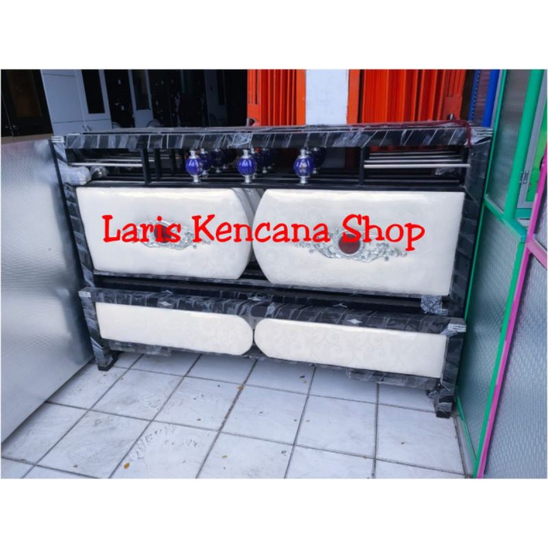 ranjang besi tempat tidur besi divan besi minimalis UK 200x160 freeongkir.