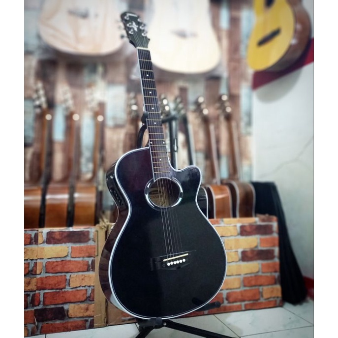 Gitar Akustik Elektrik Tanam Besi (Lengkap Fullset)