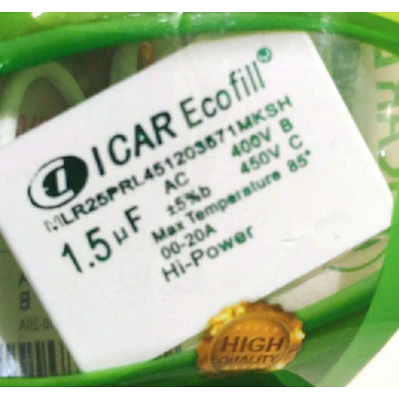 Capasitor Kotak Icar Ecofill 1.5uf - 450 V