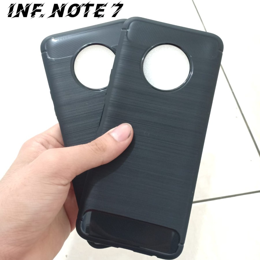 CASE SLIM FIT CARBON IPAKY INFINIX NOTE 7 SOFTCASE - FA