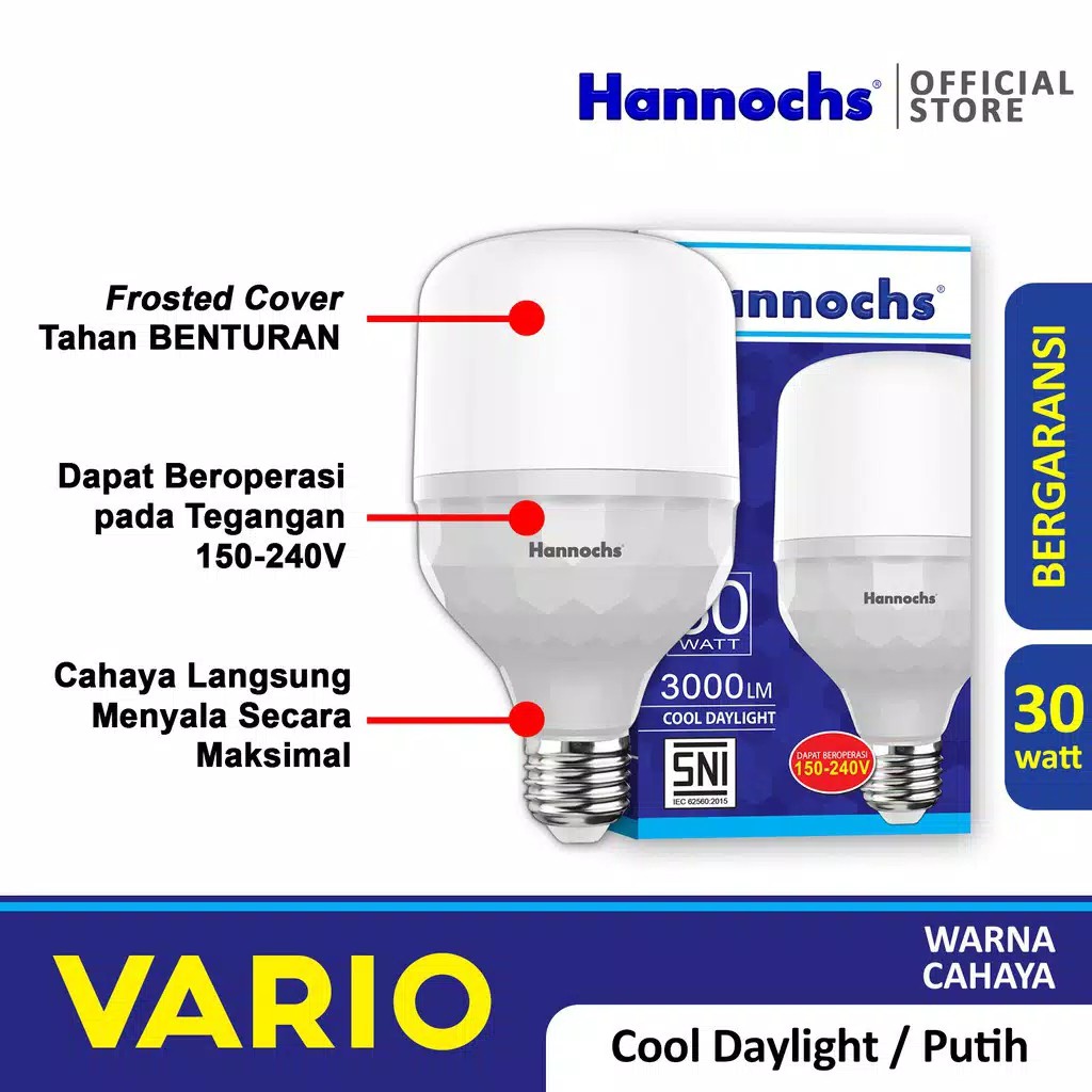 Hannochs Lampu LED Vario 30 Watt Cahaya Putih