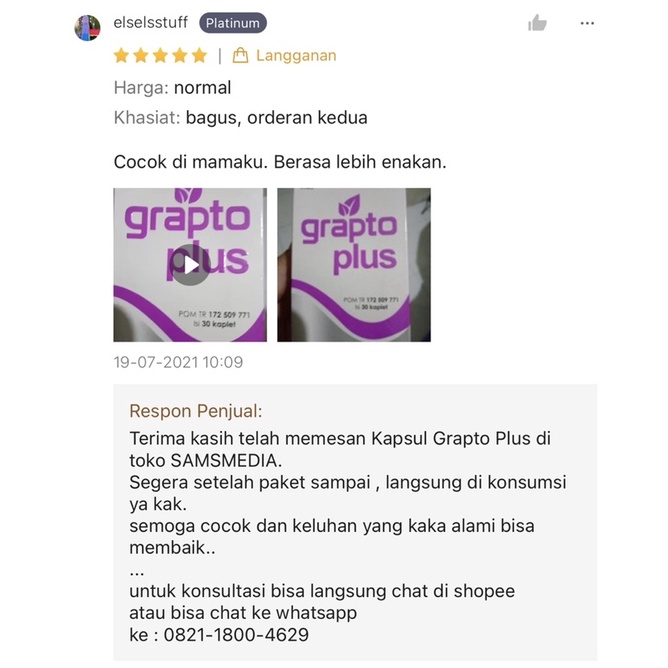 GRAPTO PLUS Kaplet Grapto plus Graptoplus | Herbal Obat Wasir | Obat Ambeien Ambeyen | Lancar BAB