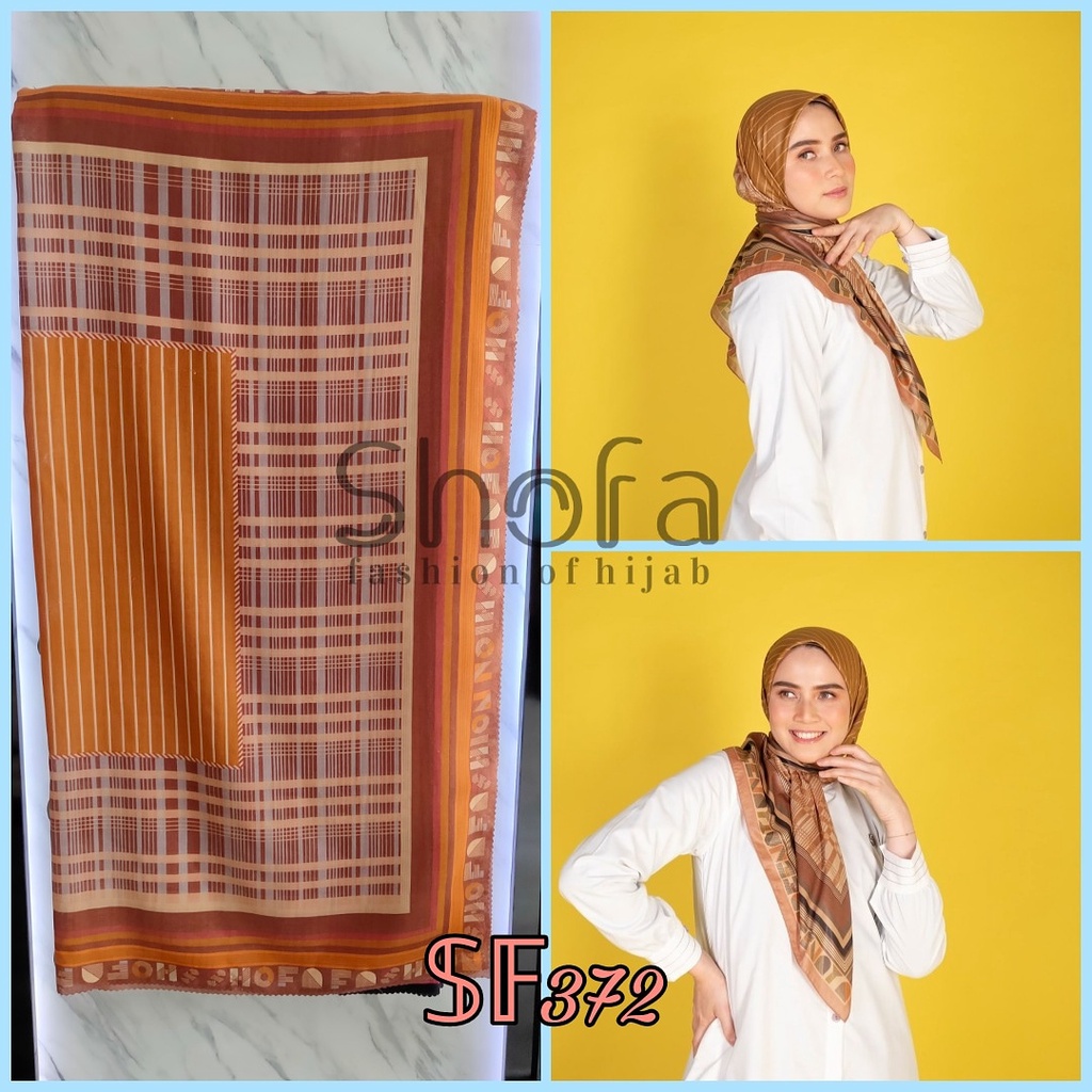 Best seller Hijab Voal Segiempat Motif / Jilbab Motif Premium TERLARIS !!-SF 372