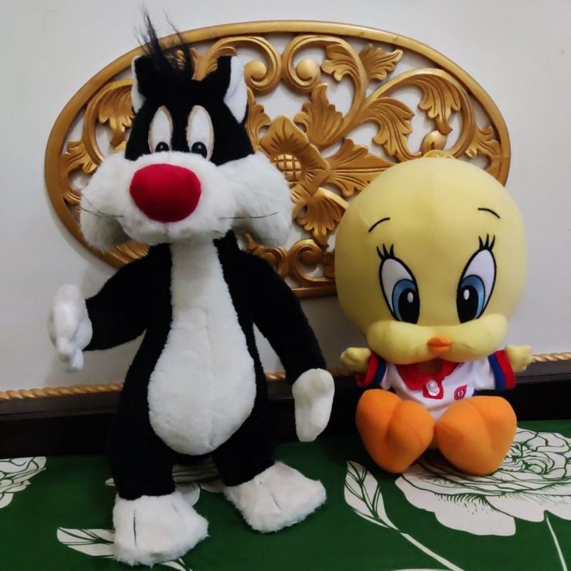 Boneka Tweety dan silvester - original looney toons Warner Bros studio store