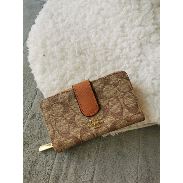 dompet lipat 2 sisi, dompet coach signature long free box