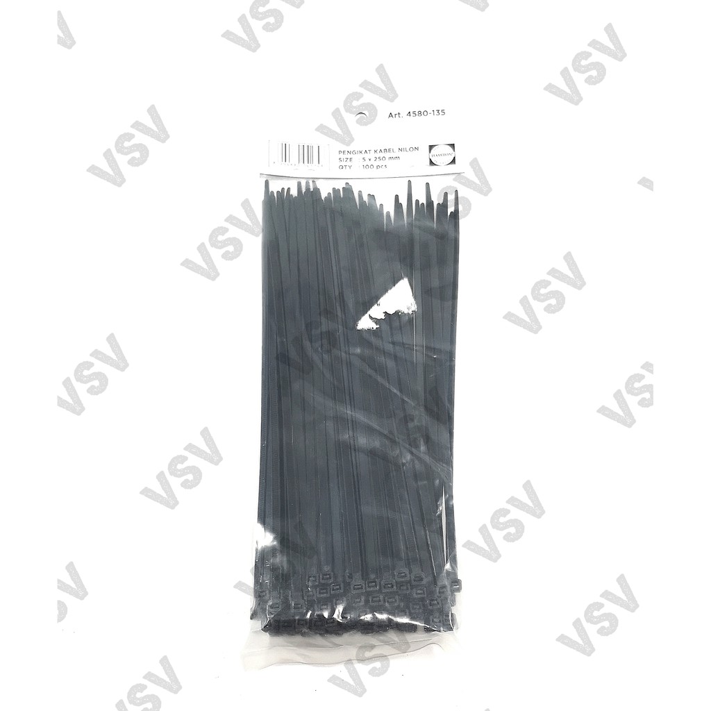 Hasston Kabel ties 5x250mm Hitam 4580-135 Nylon Cable ties