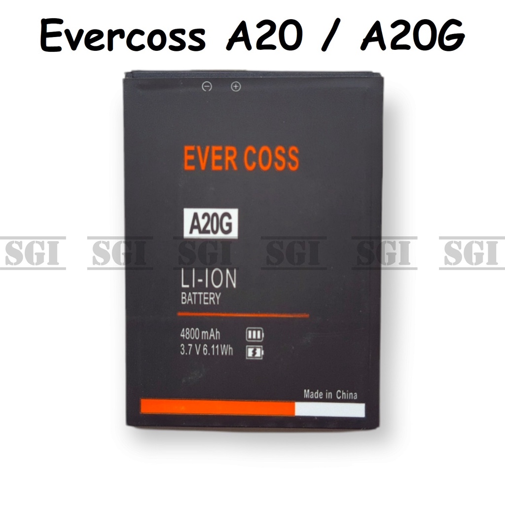 Baterai Evercoss A20 A20G Original OEM Double Power Batre Batrai Battery Ori HP Handphone Ever Coss 