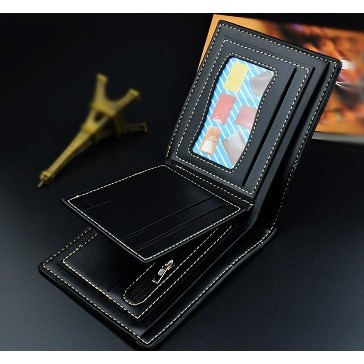 DOMPET LIPAT PRIA IMPORT KULIT ORIGINAL HITAM WA307B5 EAGLE PREMIUM KARTU KECIL PENDEK BATAM BRANDED