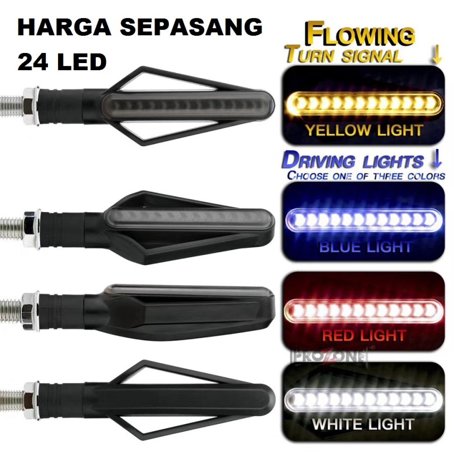 LAMPU SEIN LED DRL 2 WARNA SEN MOTOR RUNNING JALAN MOGE VIXION KC046