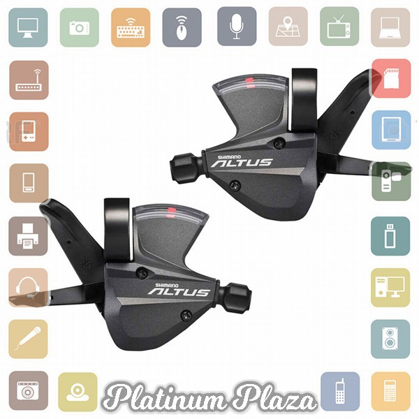 Shimona Altus Speed Shifter Trigger Sepeda 9 Speed 2 PCS - SL-M370 - Black`PKDV6I-