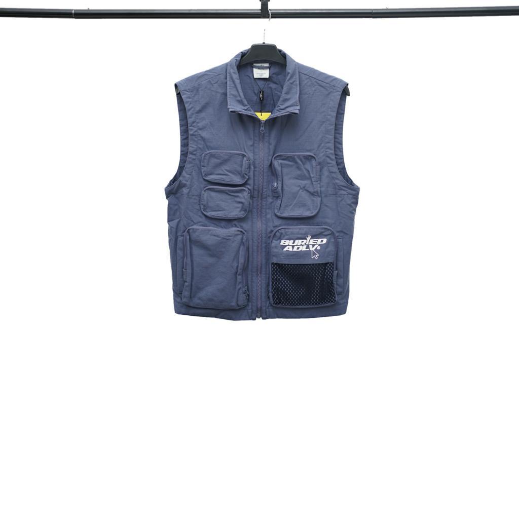 ADLV Blue Pocket Vest Authentic / Rompi Acme De La Vie Biru Original