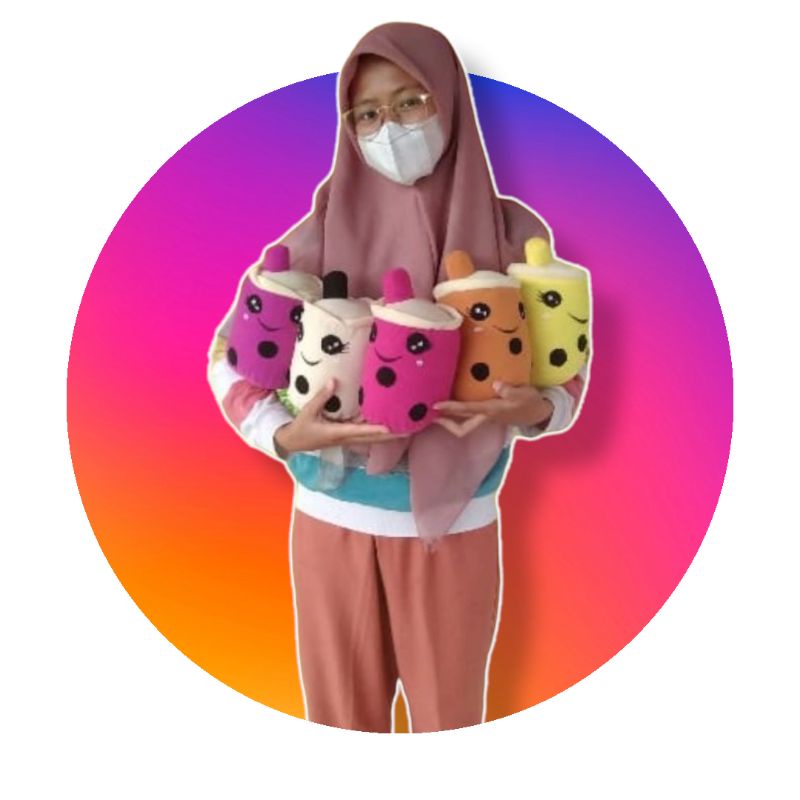 Boneka Boba Mini Guling Bantal Mainan Anak Lucu Viral uk 20 Cm