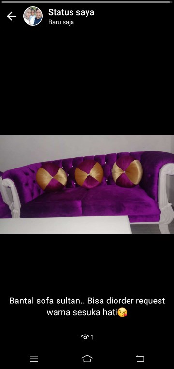 Bantal Kursi Bulat Ala Turki Dua Warna