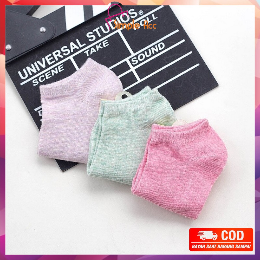 ~COD~ DO-P59 Kaos Kaki Semata Kaki Polos / Kaus Kaki Wanita / Kaos Kaki Ankle Dewasa / Short Socks-5