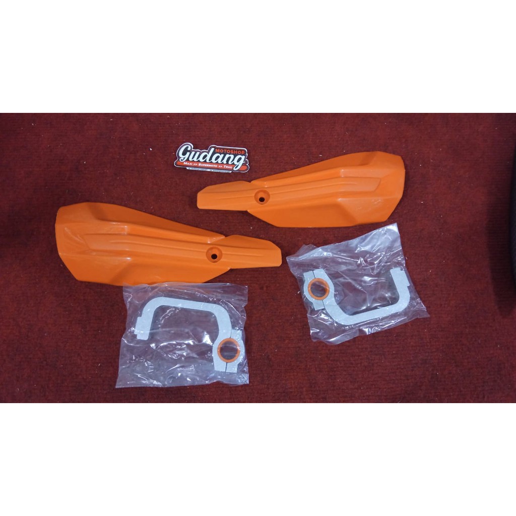 Handguard Pelindung Tangan Model KTM 2017 HRV Orange Putih Hitam