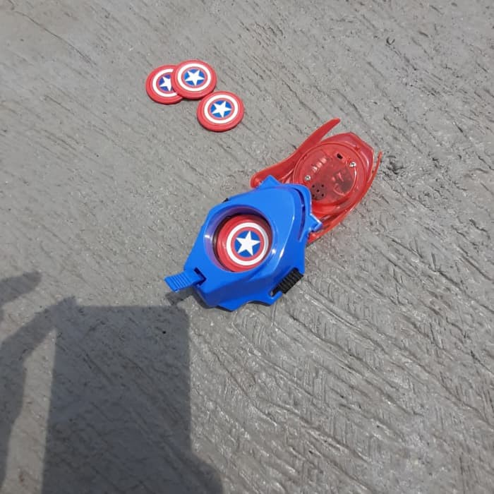 Set Mainan Anak Avenger Tameng sensor getaran Topeng Kapten Amerika mainan superhero marvel avengers shild