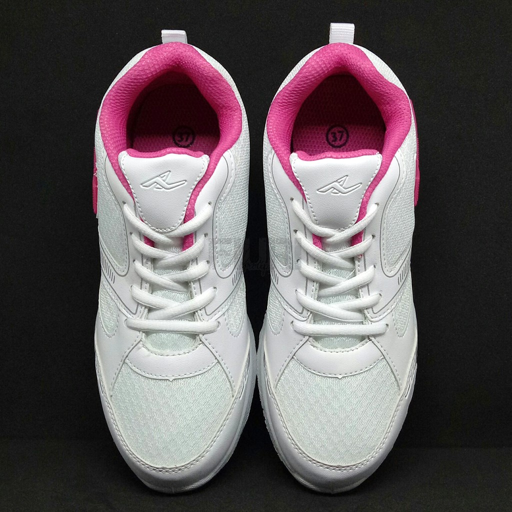 FIURI - Pro ATT Original - LGP 680 Putih Pink 37-40 - Sepatu Kets Sneakers Wanita - Sepatu Olahraga Sport Wanita - Sepatu Casual - Sepatu Jogging Lari Fitness Gym Senam Wanita - Sepatu Anak Perempuan Cewek -Sepatu Sekolah Bertali SD SMP SMA