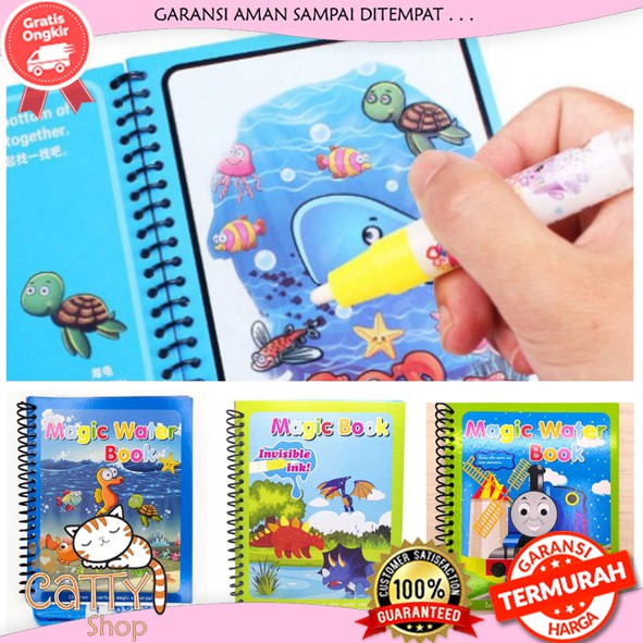 CATTY GROSIR MAGIC WATER COLORING BOOK / BUKU GAMBAR / BUKU MEWARNAI / BUKU WARNA