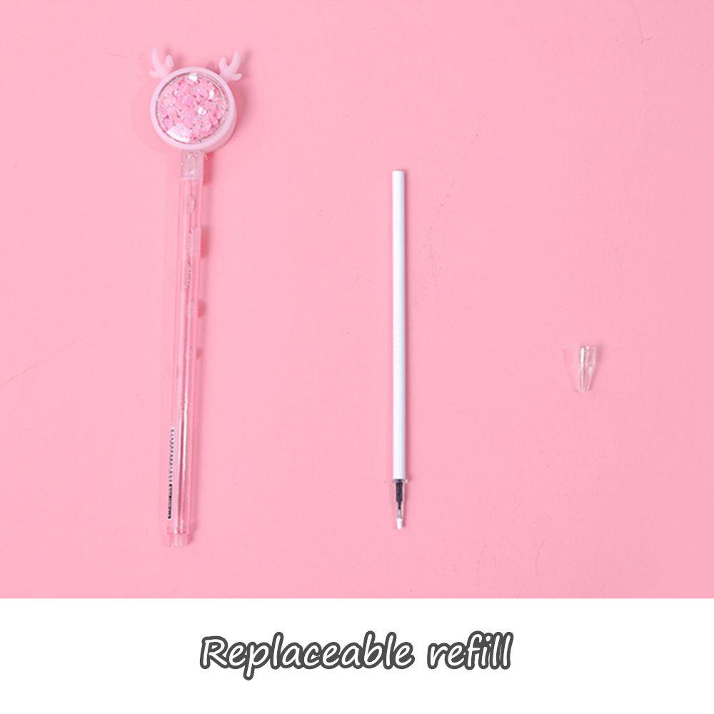 Populer Fawn sequin gel Pen Hadiah Pena Siswa Segar Kecil Daisy Belajar Perlengkapan Kantor Pulpen Berbasis Air