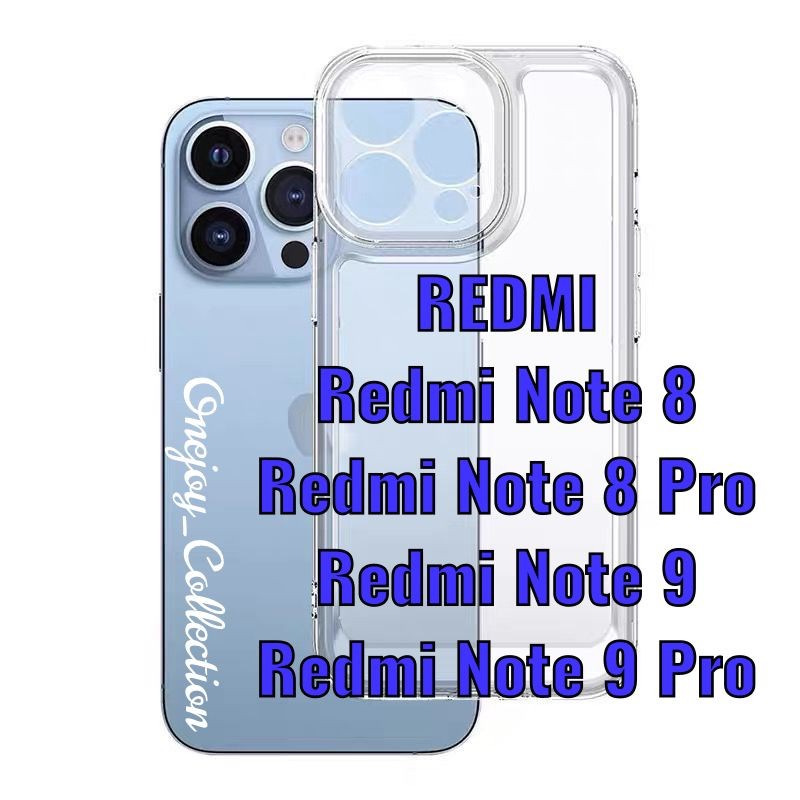 SPACE CASE SOFT TPU CLEAR CASE XIAOMI REDMI NOTE 9 PRO 9 8 PRO 8 FULL PROTECTOR CAMERA SOFT CASE 1.6MM BENING